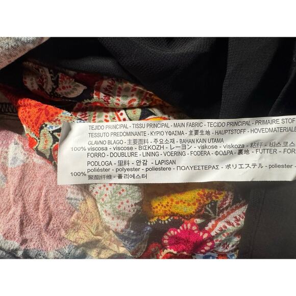 Zara TRF Floral Brocade Mini Dress Sz S Retro 70s Mod Urban Boho Tapestry Artsy - Picture 8 of 8